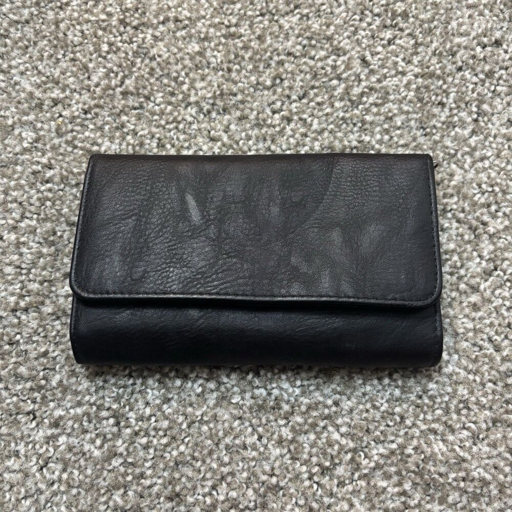 Mossimo Supply Co. Black Faux Leather Clutch Wallet